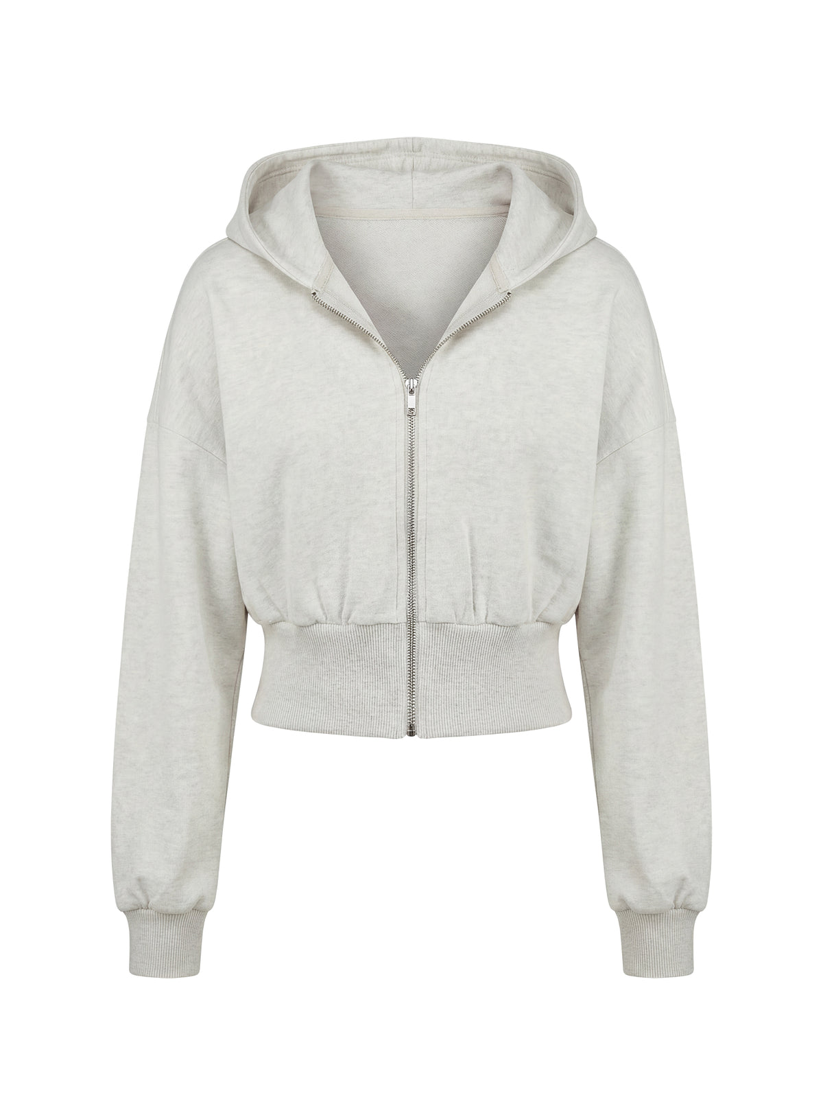 Showcasing the Daytime Cropped Blouson Hoodie Snow Marle womens-jumpers with short oversized length product Princess Polly
