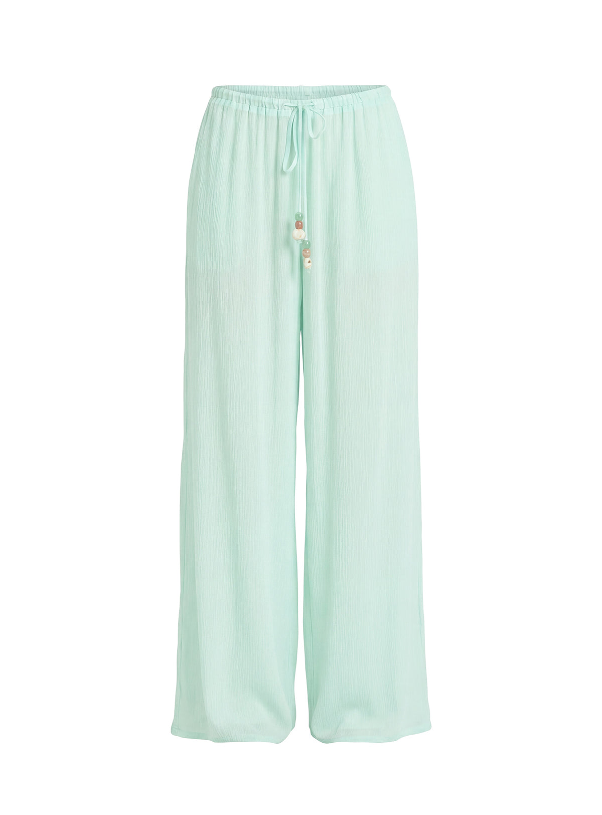 Distinction Chiffon Pants Aqua Mid Rise Pants Pants 