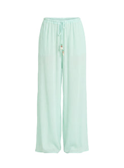 Distinction Chiffon Pants Aqua Mid Rise Pants Pants 