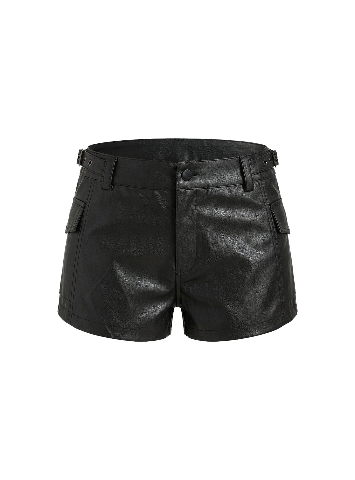 Domination Faux Leather Shorts Black Tall