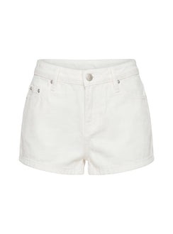 Dreamful Low Rise Mini Denim Shorts White