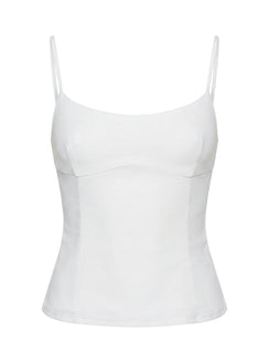 Elanah Structured Cami Top White
