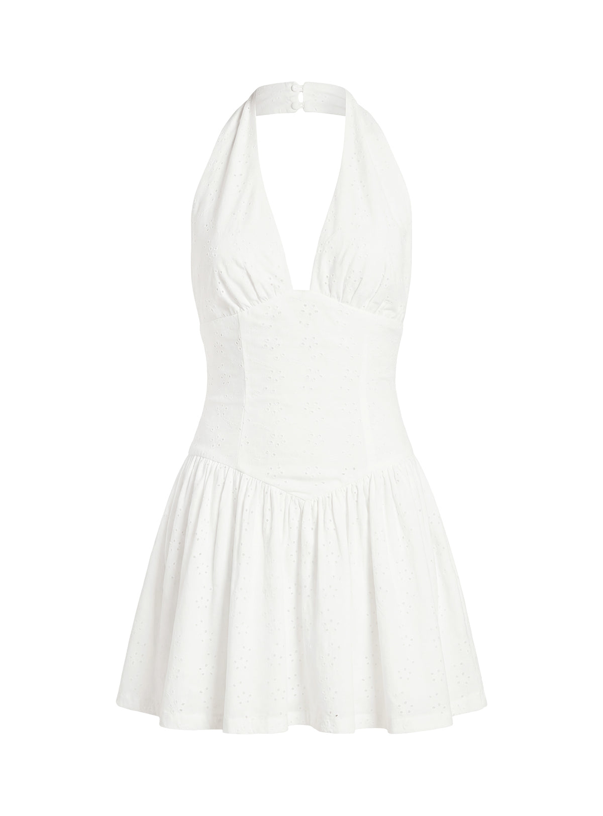 Imojen Halter Mini Dress White
