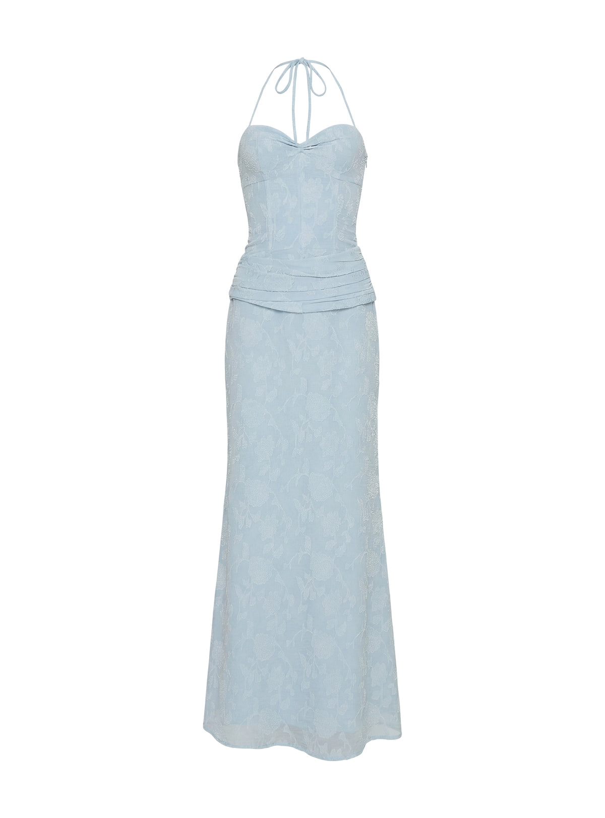 Love from Portofino Corset Maxi Dress Blue