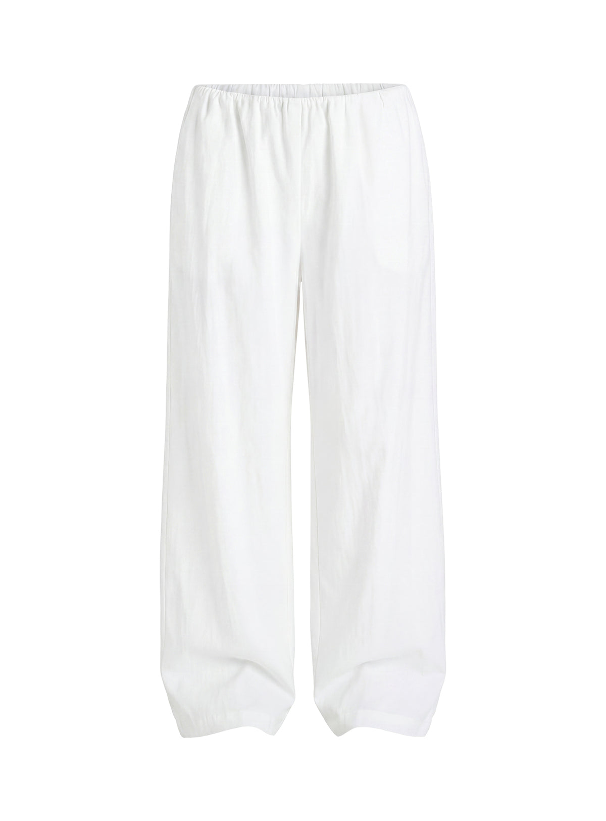Shop the Lunea Concealed Waistband Pants White Petite in womens regular pants with high-rise wide-leg product
