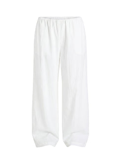 Shop the Lunea Concealed Waistband Pants White Petite in womens regular pants with high-rise wide-leg product
