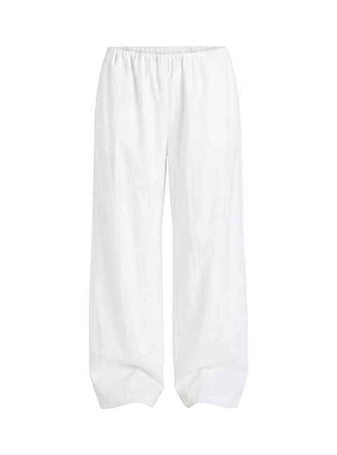 Shop the Lunea Concealed Waistband Pants White Petite in womens regular pants with high-rise wide-leg product