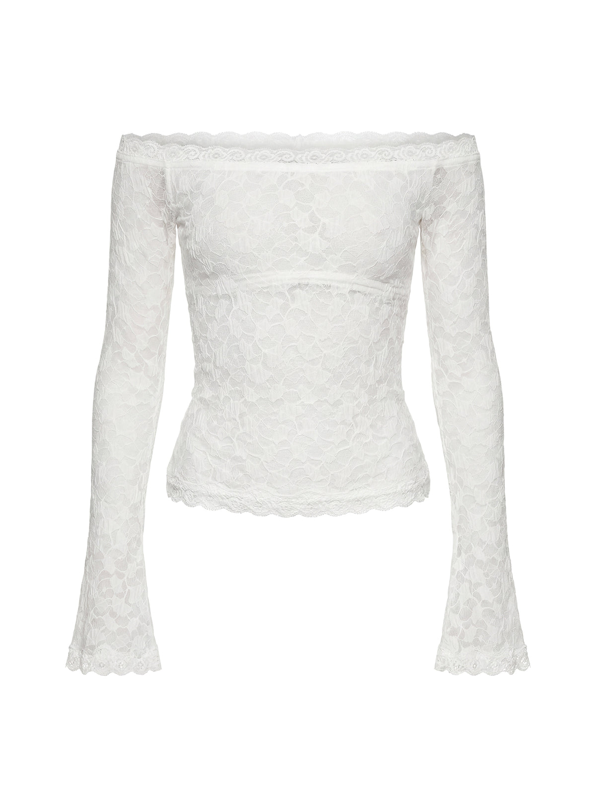 Mochapella Off The Shoulder Top White
