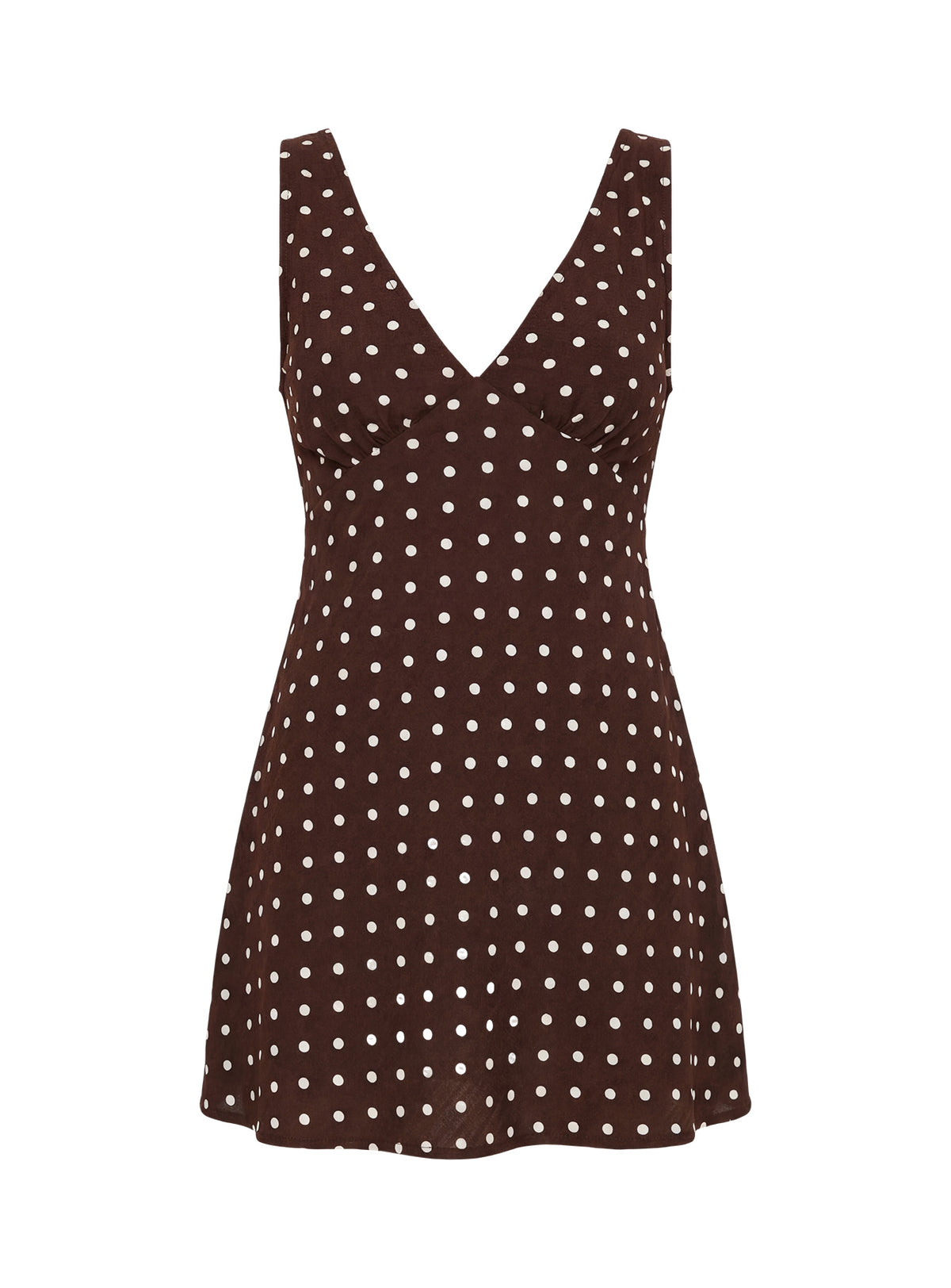 Nellie Mini Dress Brown Polka Dot Tall