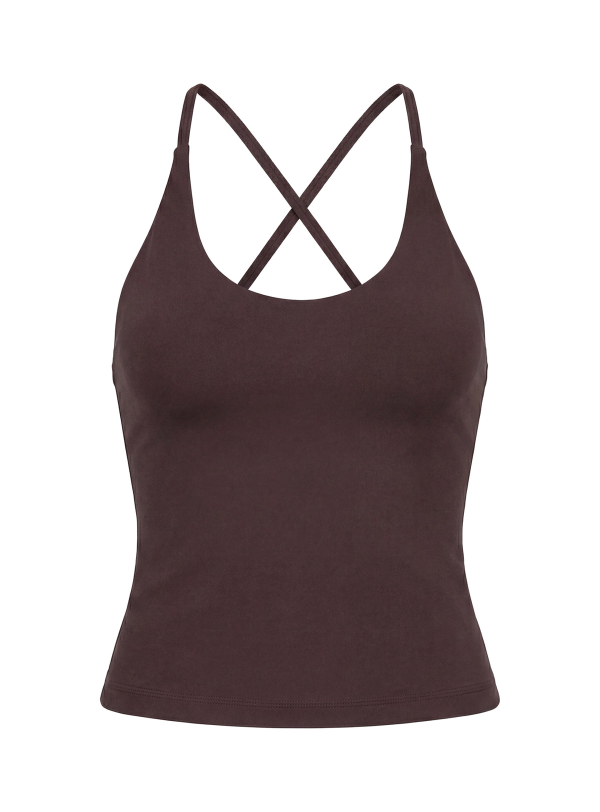 Pace Active Cross Back Tank Top Brown