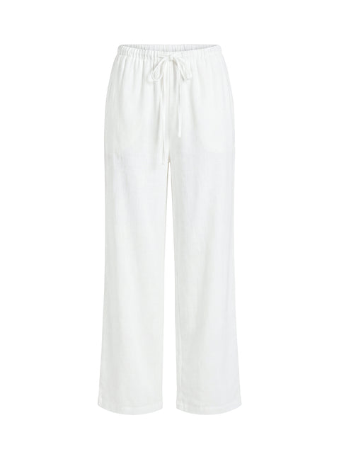 Showcasing the Parklea Pants White Petite in womens-regular-pants with high-rise waist detail Princess Polly
