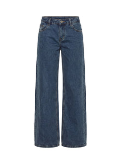Designed with the Picco Ultra Low Rise Wide Leg Jeans Dark Blue Wash Petite in womens-jeans featuring low-rise waist detail Princess Polly