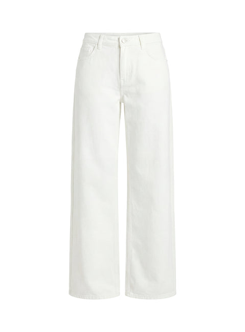 Ramos Low Rise Wide Leg Denim Jeans White