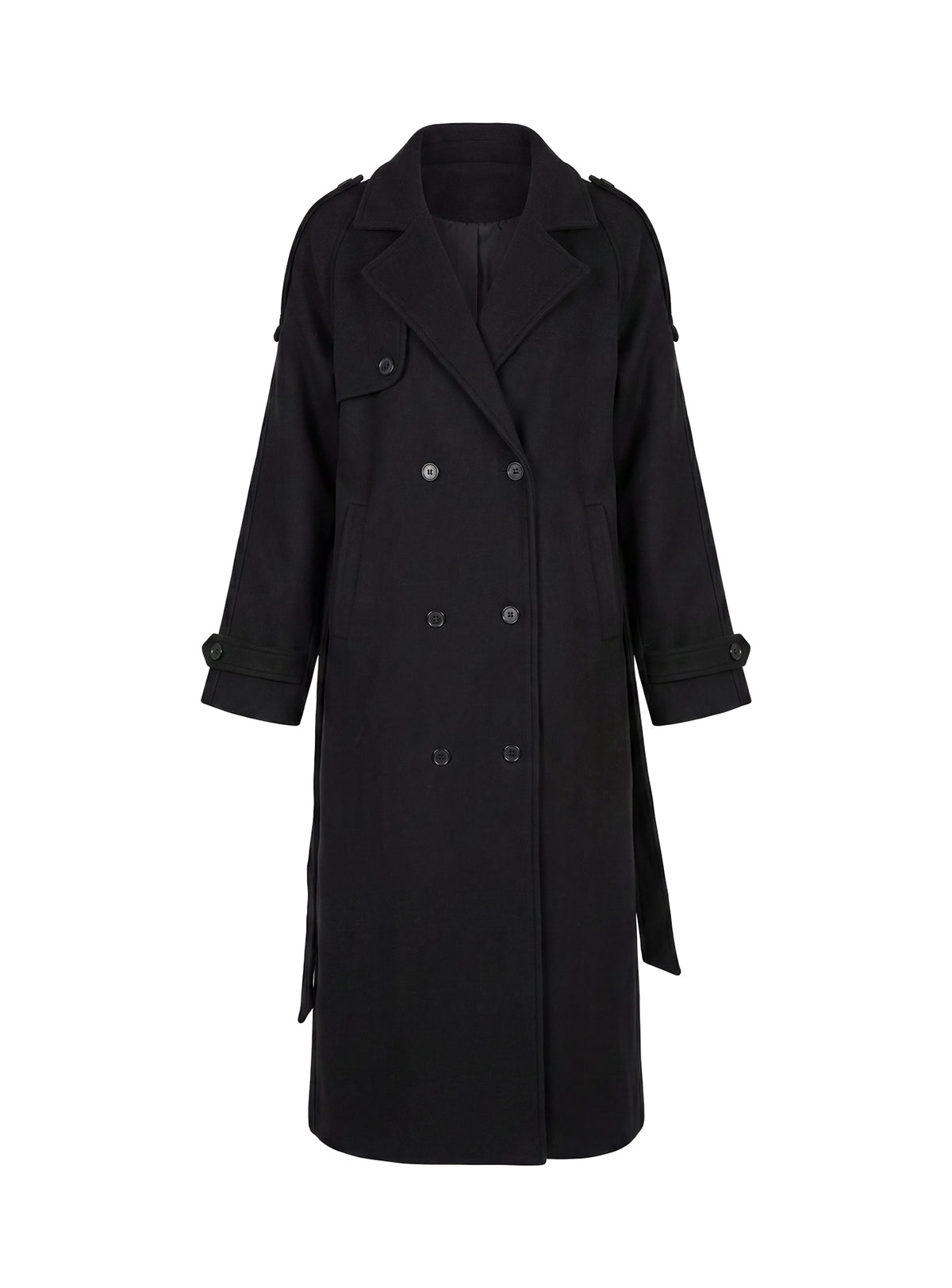 Rylanne Longline Trench Coat Black