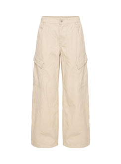 Selective Memory Low Rise Wide Leg Cargo Pants Cream Low Rise Pants Pants 