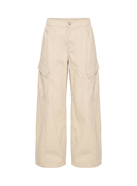 Selective Memory Low Rise Wide Leg Cargo Pants Cream Low Rise Pants Pants 