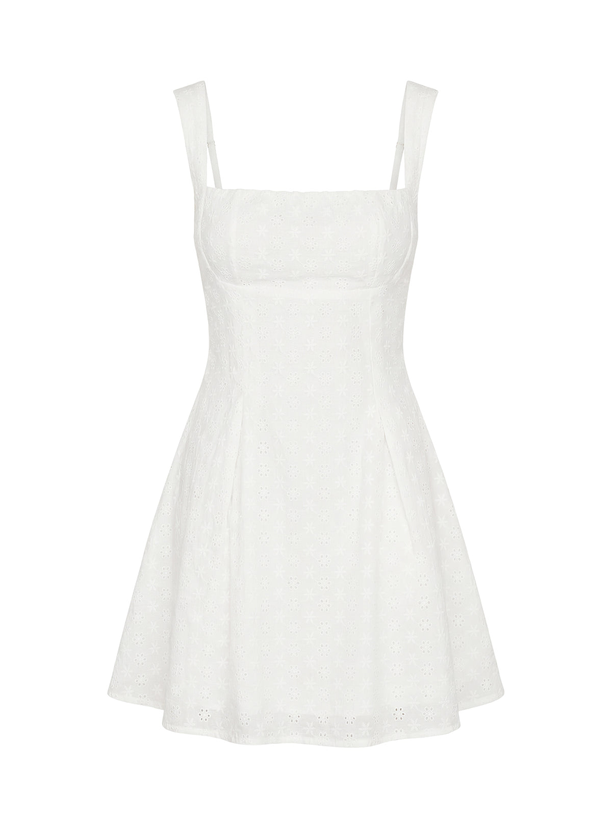 Xanthus Embroidered Mini Dress White