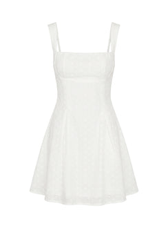 Xanthus Embroidered Mini Dress White