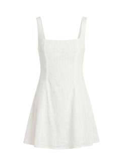 You Can Embroidered Mini Dress White