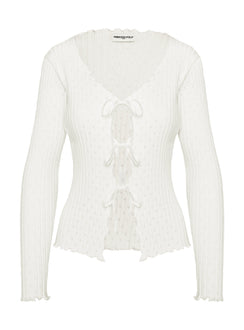 side view of model wearing Princess Polly Girl Gone Wild Long Sleeve Top White Full Sleeves V-Neck 