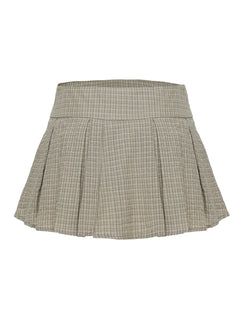 product Princess Polly Hariette Pleat Mini Skirt Brown Plaid Mini Skirts Skirts 