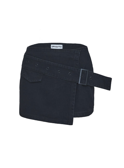 product Princess Polly Havenwood Mini Skirt Black Denim Mini Skirts Skirts 