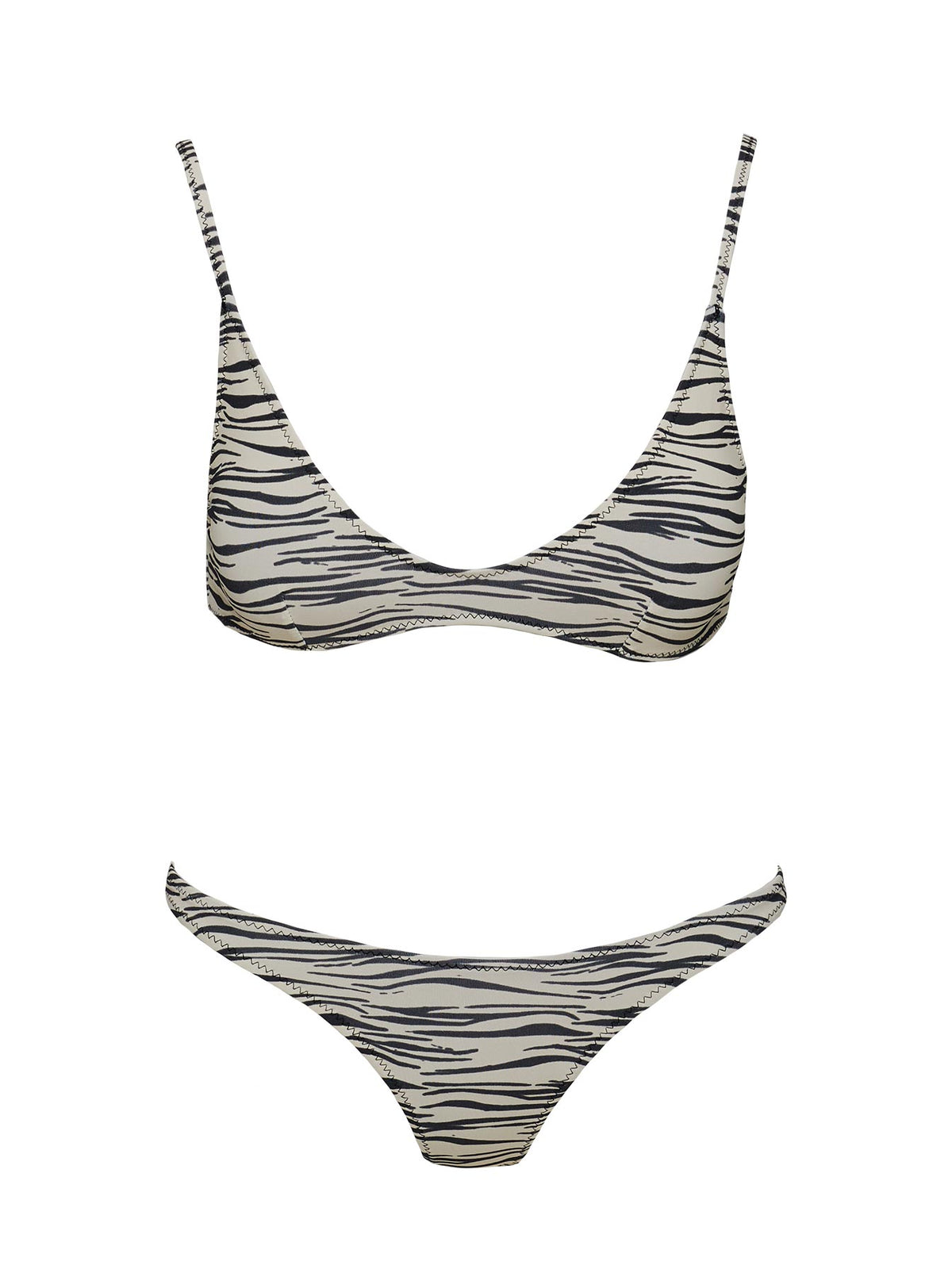 Zebra print bikini bottoms High cut leg, cheeky cut bottoms, thin sides