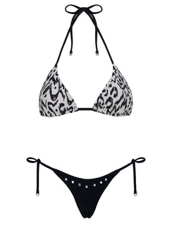 Suprezza Studded Tie Side Bikini Bottoms Black