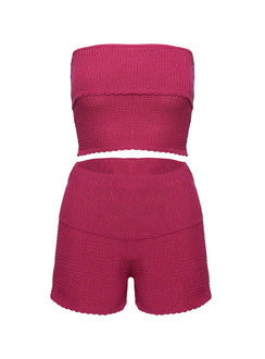 Kaelee Glitter Knit Set Pink