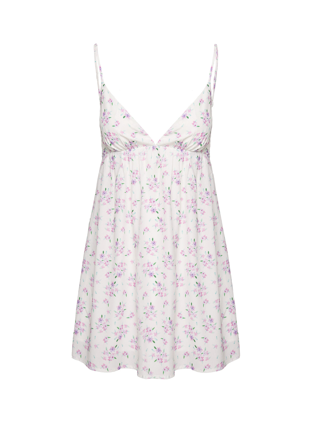 product Princess Polly Koko Mini Dress Cream Floral Plunger 