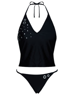 Kelipa Embellished Micro Bikini Bottoms Black