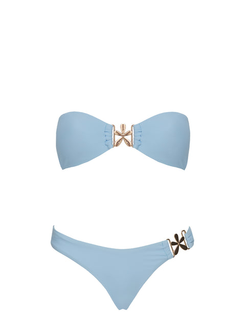 Kingfisher Hardware Bandeau Bikini Top Blue