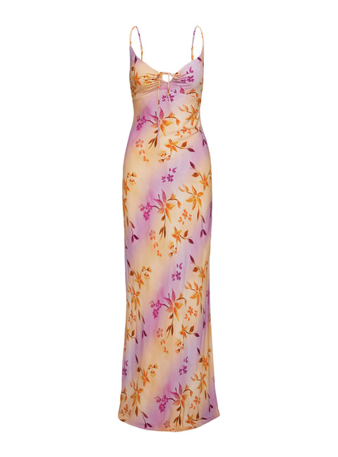 product Princess Polly Lauraline Maxi Dress Pink / Floral Scoop Neck 