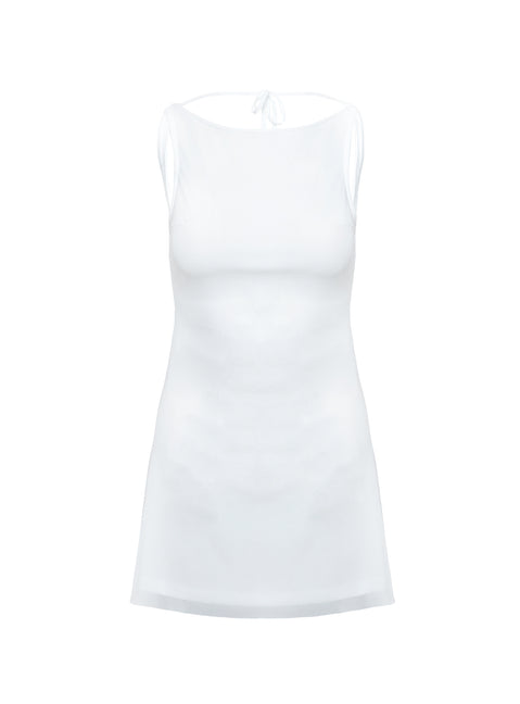 product Princess Polly Lukea Sleeveless Mini Dress White Crew Neck 