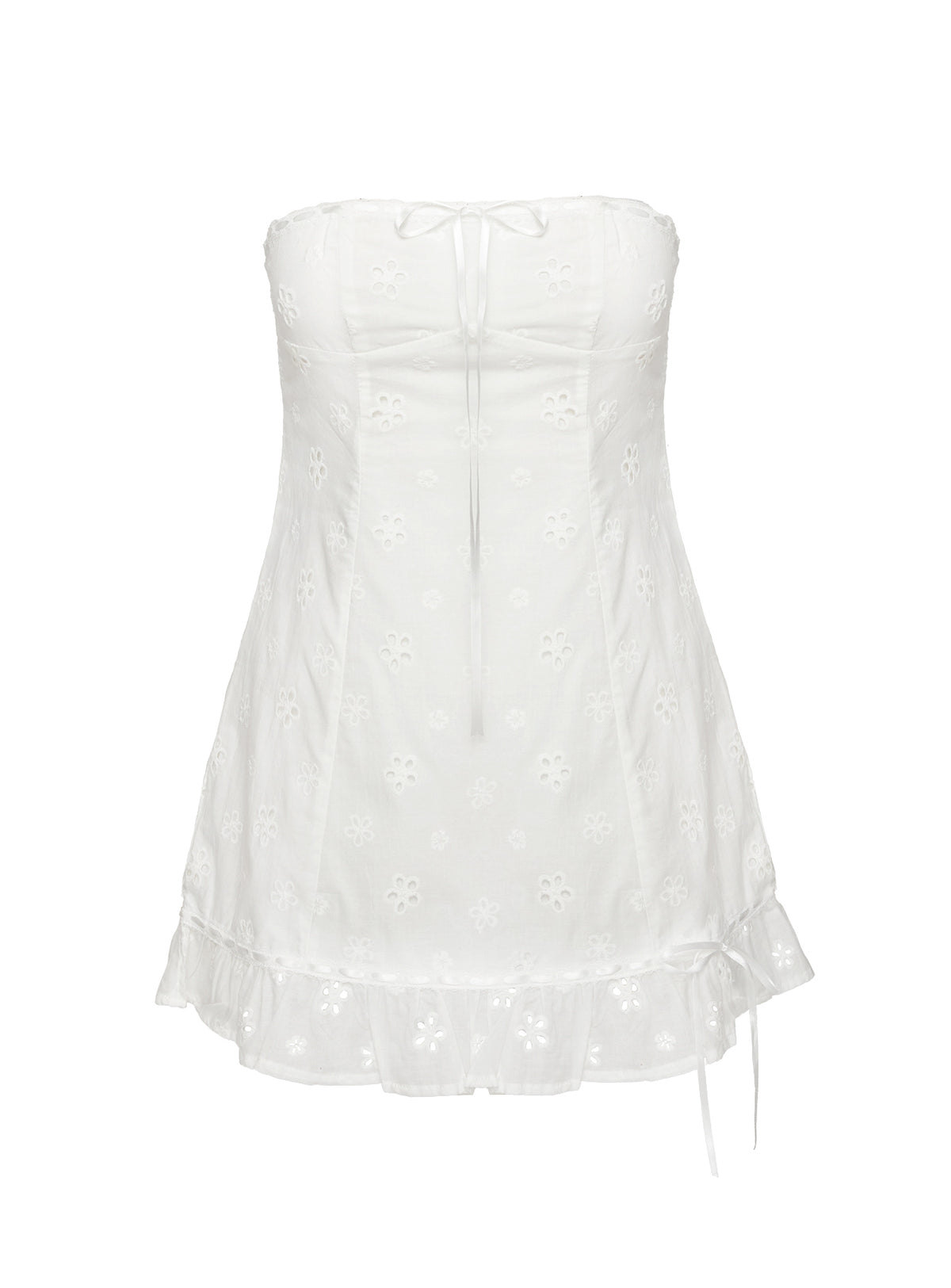 product Princess Polly Molloy Strapless Mini Dress White Straight Neck 