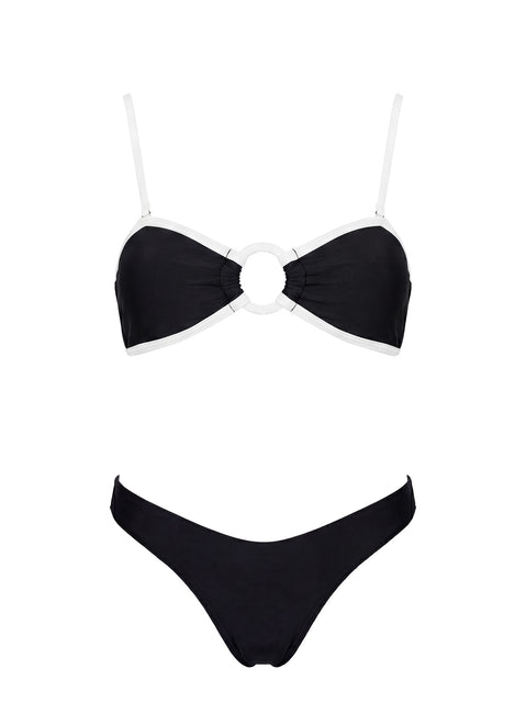 Gonzalez High Cut Bikini Bottoms Black