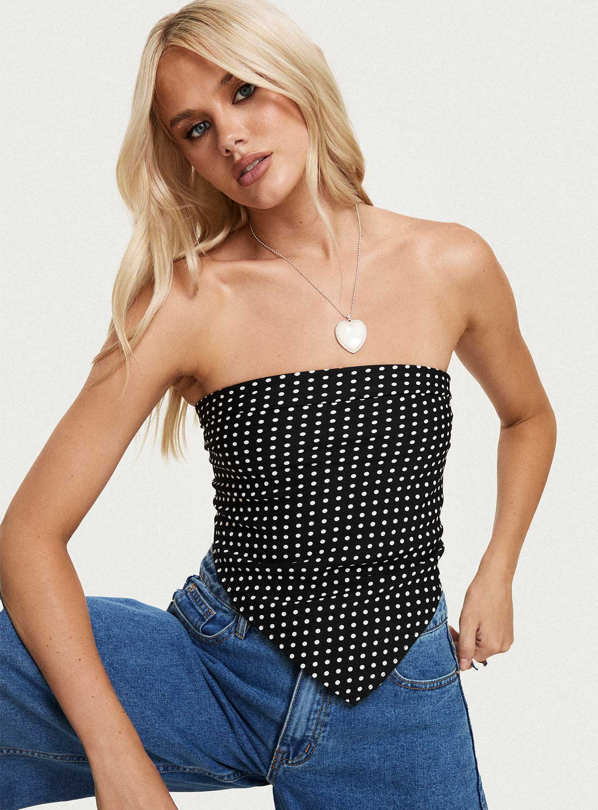 Nellie Scarf Black Polka Dot