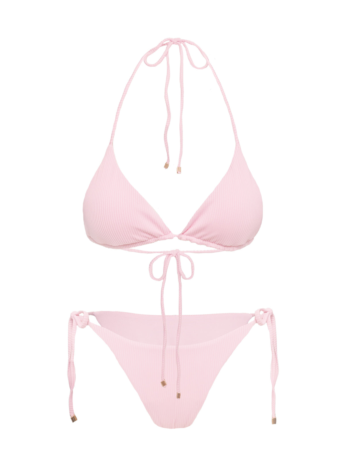 Nevaeh Triangle Bikini Top Pale Pink