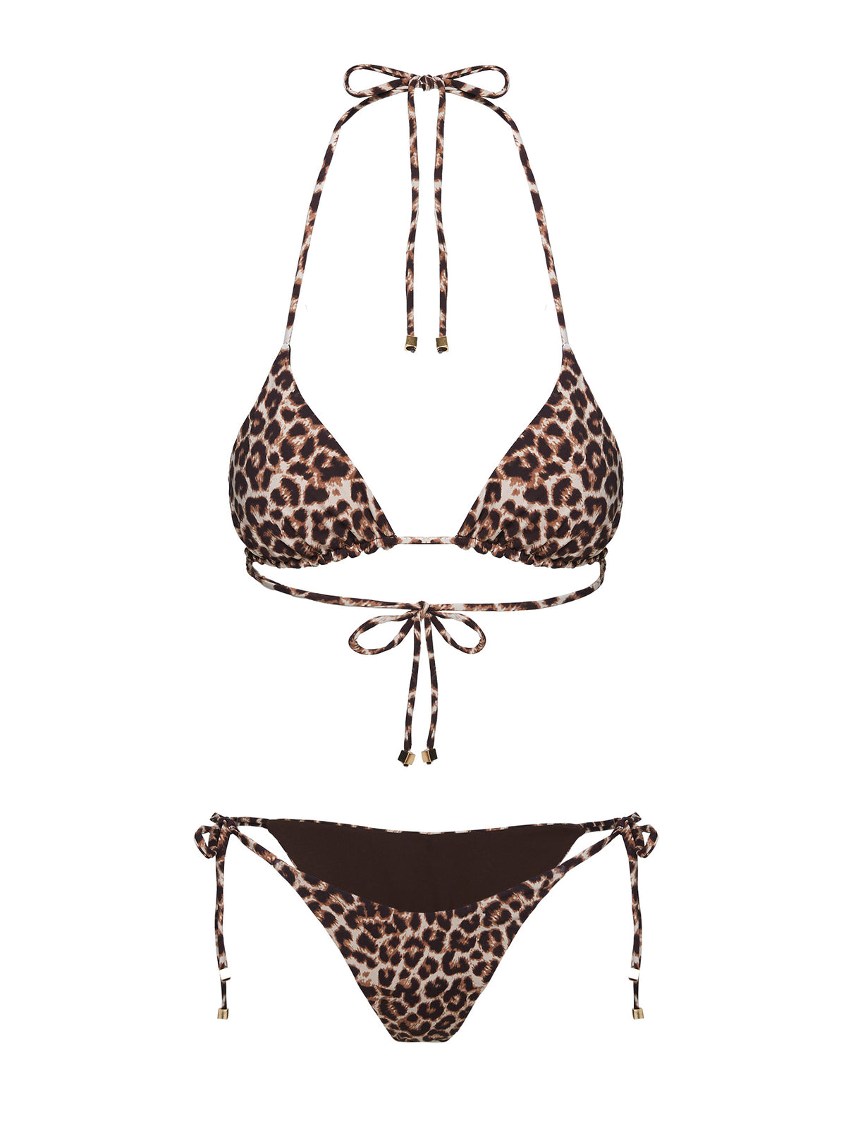 Glora Tie Side Bikini Bottom Leopard