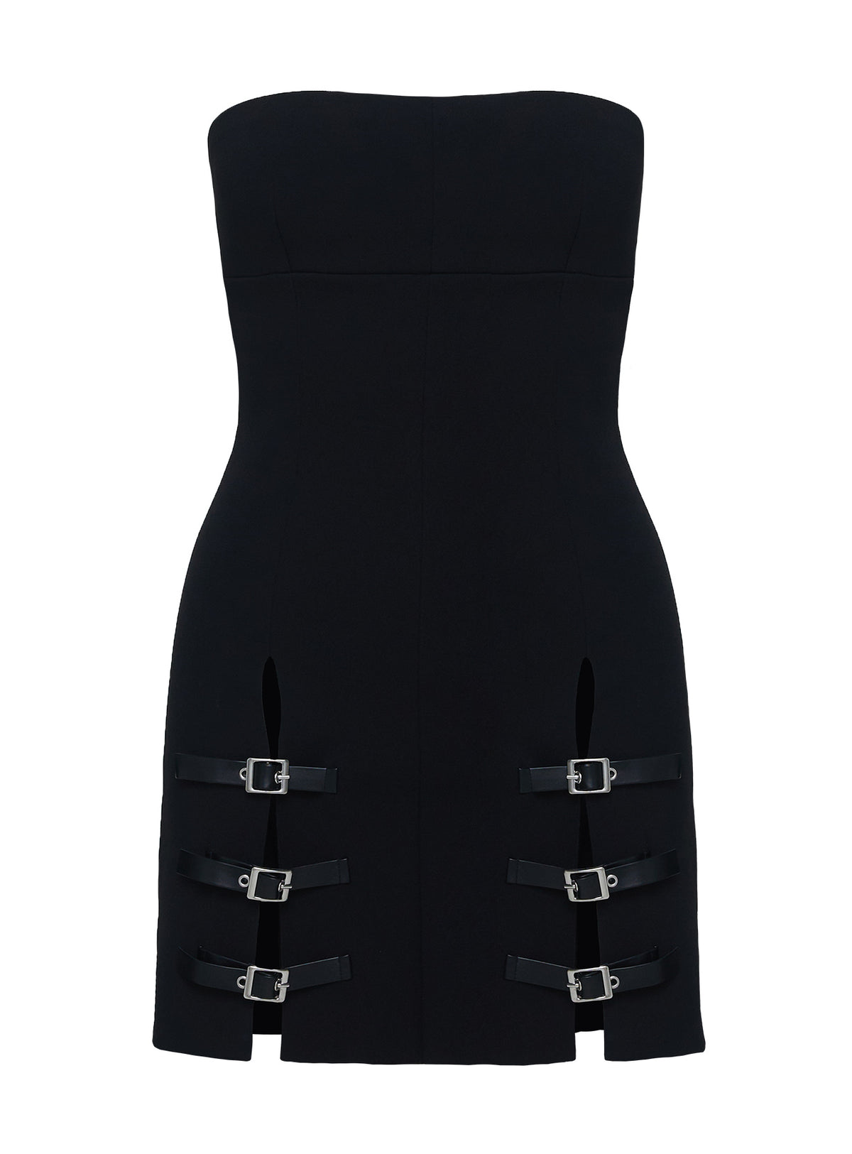 product Princess Polly Pleasance Strapless Mini Dress Black Straight Neck 