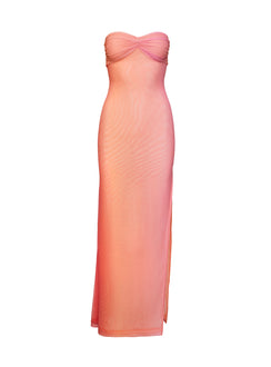 product Princess Polly Rosalina Sheer Maxi Dress Pink Sweetheart Neckline 