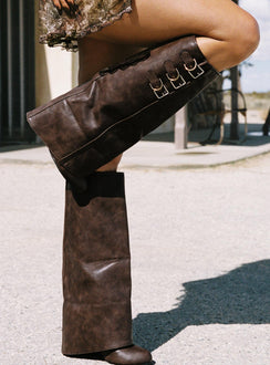 Ritz Knee High Boots Brown