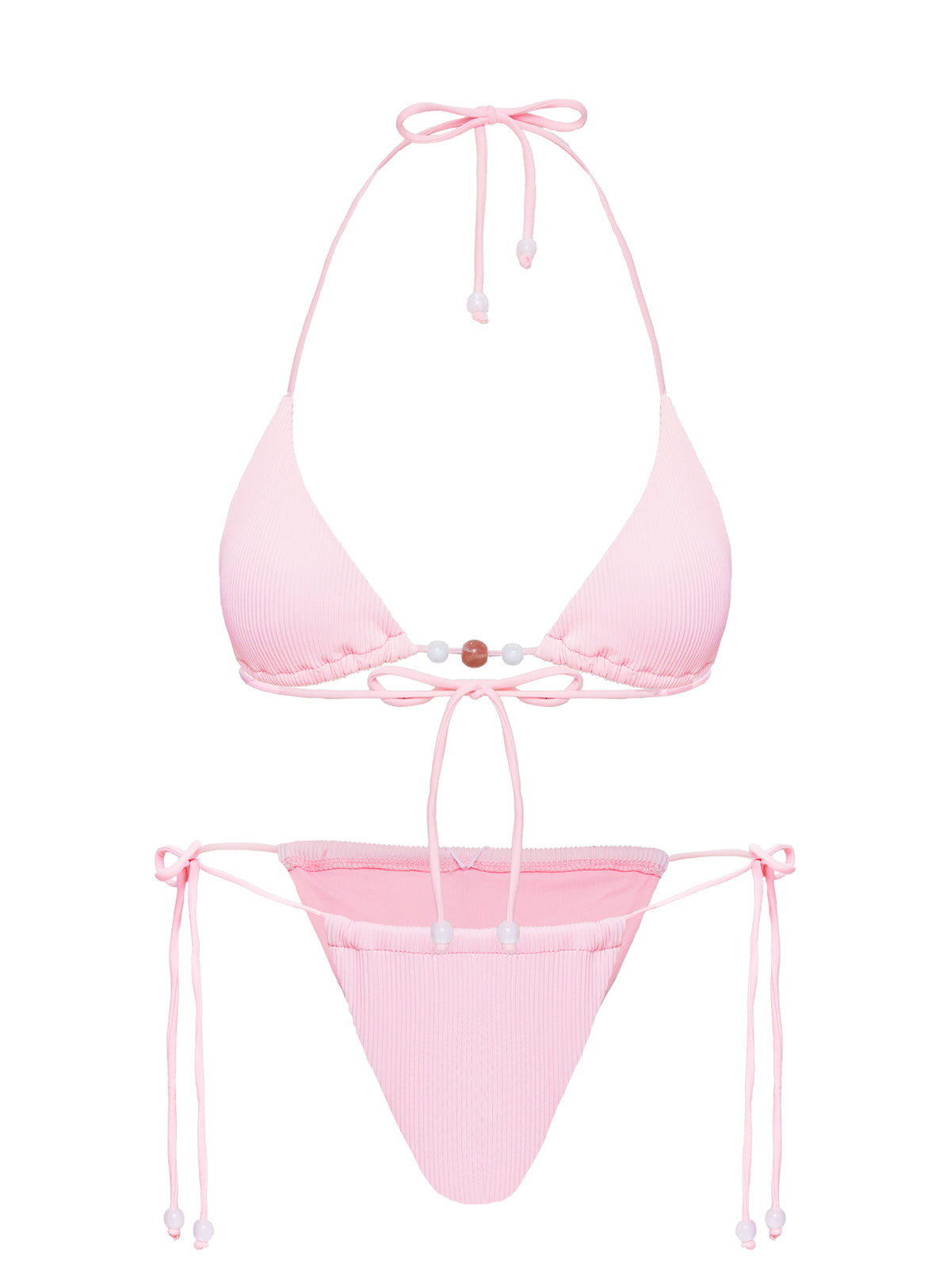 Saide Tie Side Bikini Bottoms Pink