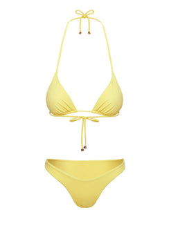 Sea Shore Triangle Bikini Top Yellow