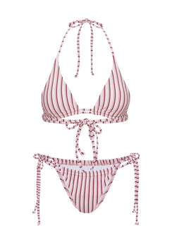 Seahaven Tie Side Bikini Bottoms Pink Stripe