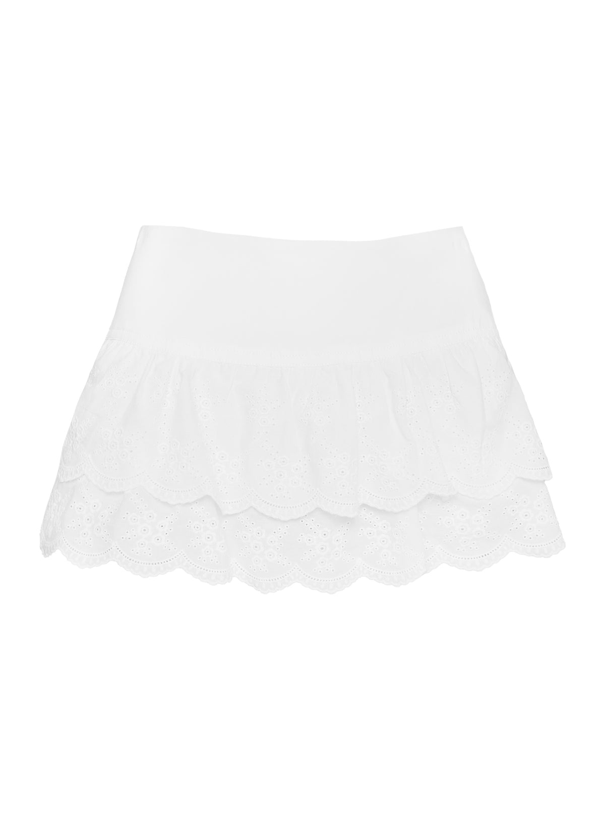 product Princess Polly Sweetheart Broiderie Skort White Low Rise Shorts 