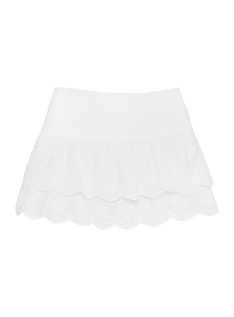 product Princess Polly Sweetheart Broiderie Skort White Low Rise Shorts 