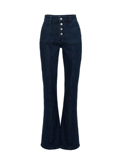 product Princess Polly Tiler High Rise Flared Jeans Dark Denim High Rise Jeans Jeans 
