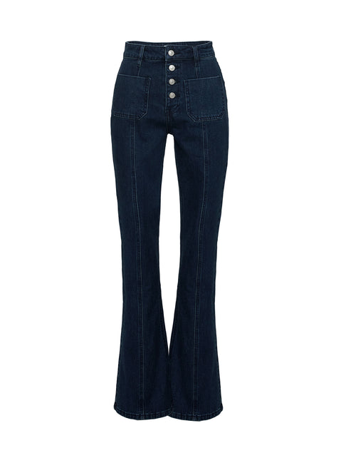 product Princess Polly Tiler High Rise Flared Jeans Dark Denim High Rise Jeans Jeans 
