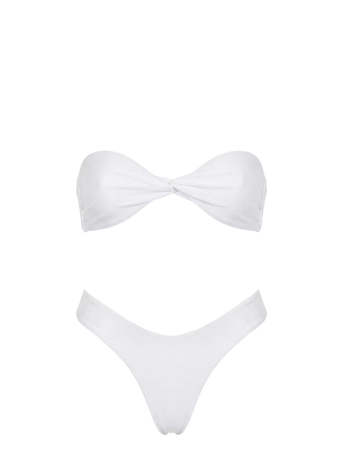 Tamrali Bandeau Bikini Top White